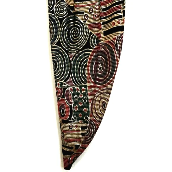 Vintage Cache Metalic Asymmetrical Illusion Plunge Neck Metalic Beaded Maxidress - Picture 7 of 16